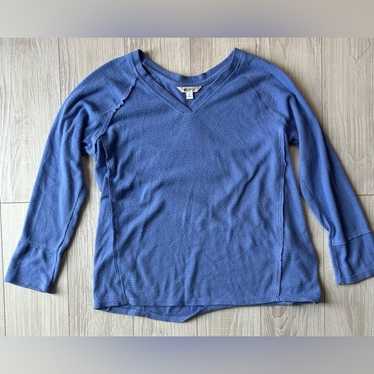 Wildfox Wildfox Blue Lightweight V-Neck Sweater S… - image 1