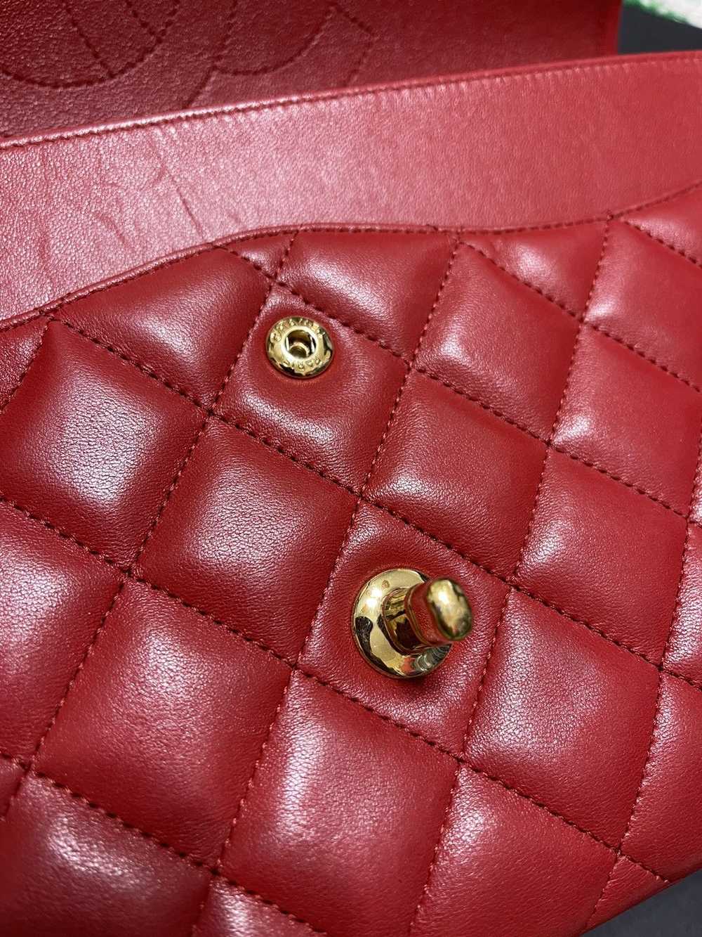 Chanel Chanel Double Flap Lambskin- Red - image 10