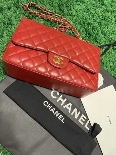 Chanel Chanel Double Flap Lambskin- Red - image 1