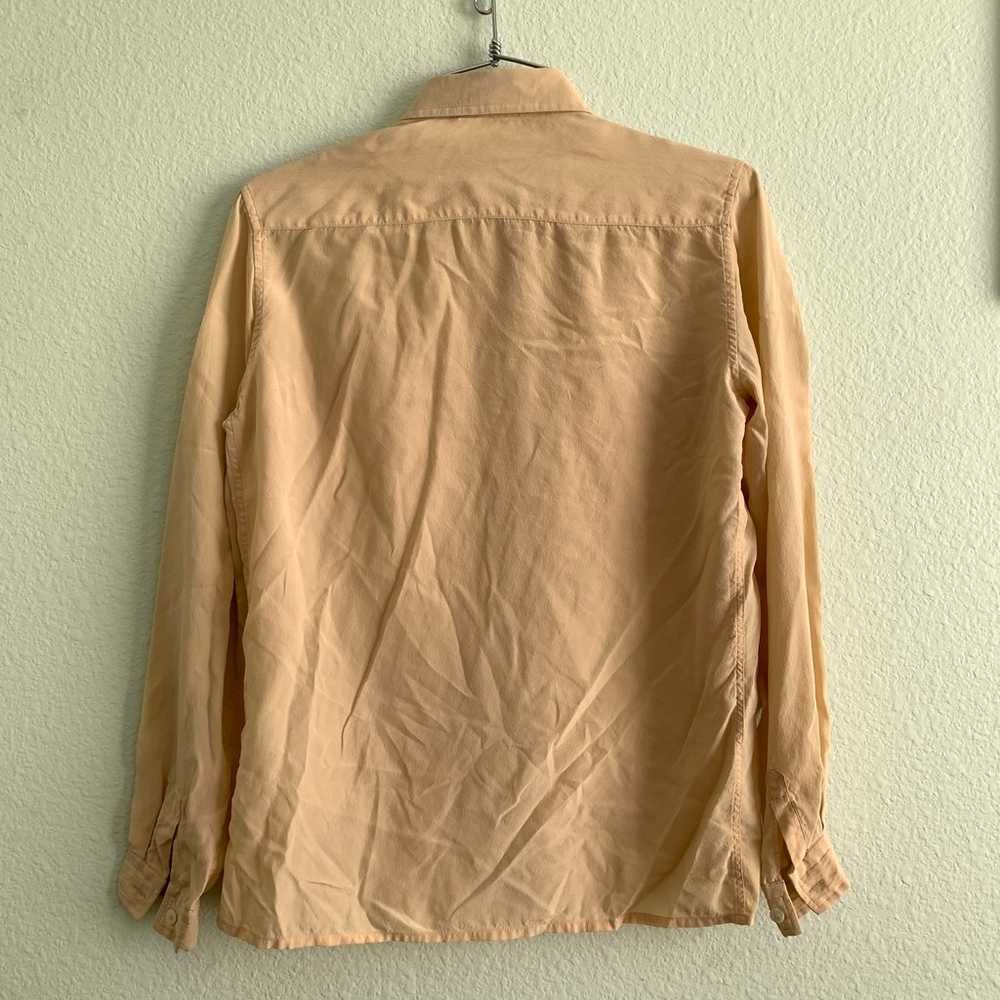 VINTAGE GUCCI 100% silk long sleeve button up blo… - image 3