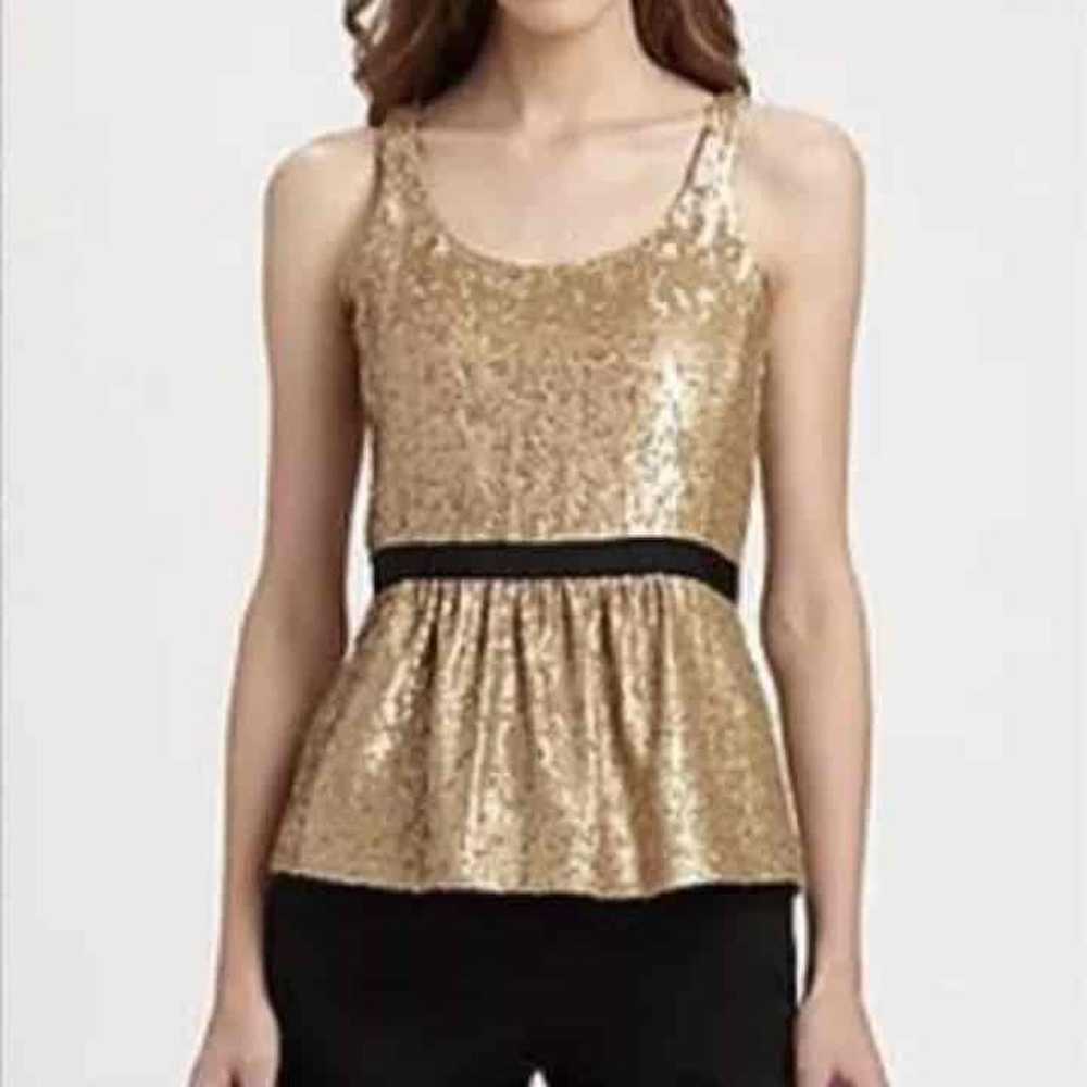 Burberry London Gold Sequined Tank - image 1