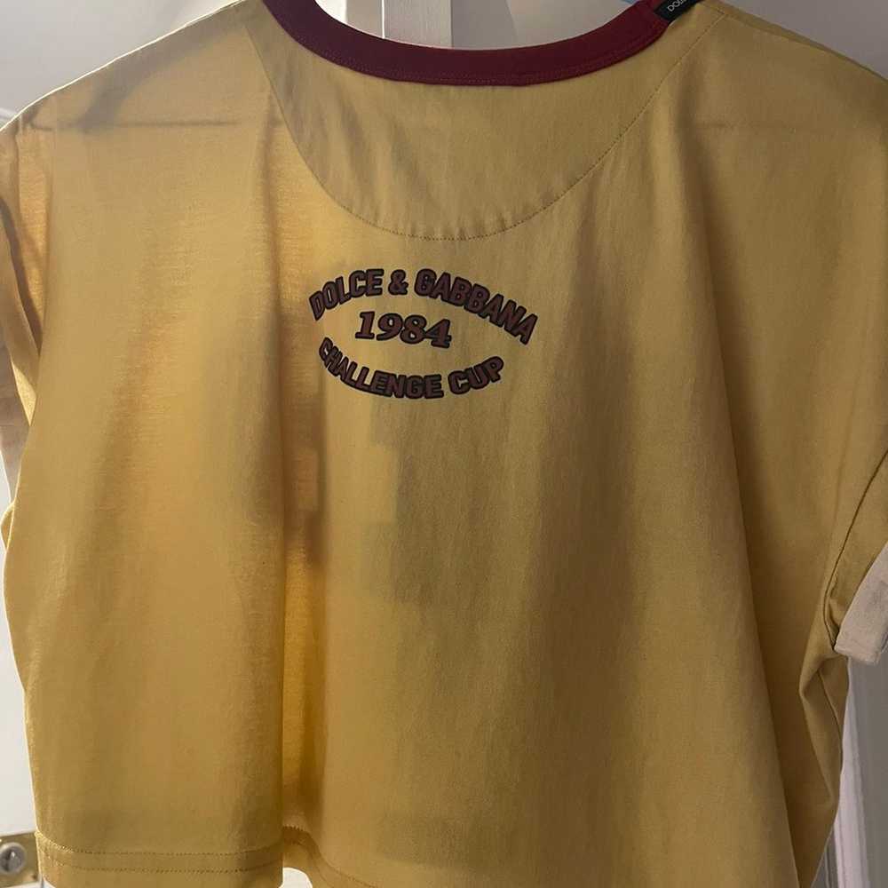 Authentic Dolce and Gabbana yellow crop top - image 2