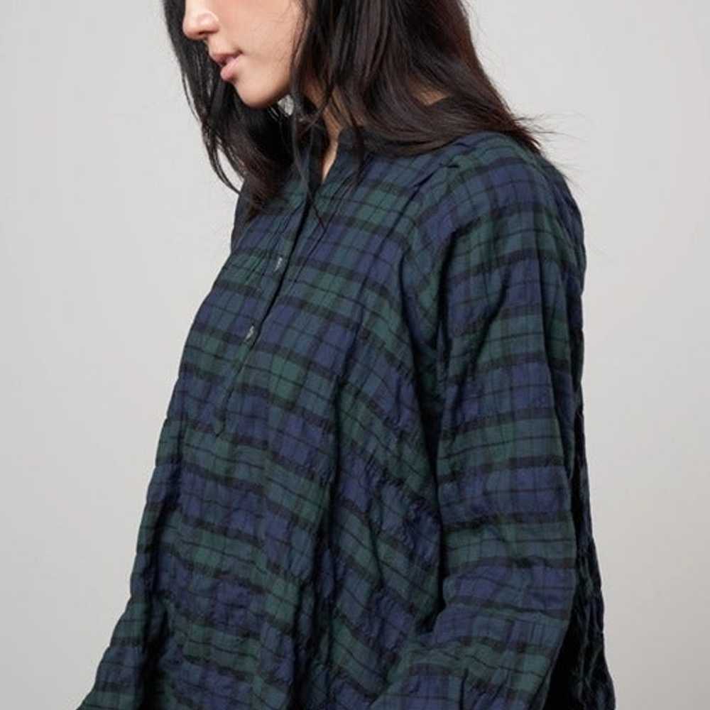 NWOT Pietsie Atlin blouse - Forest Plaid - image 3