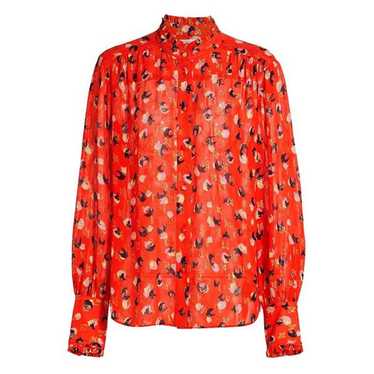 DEREK LAM 10 CROSBY orange abstract print blouse … - image 1