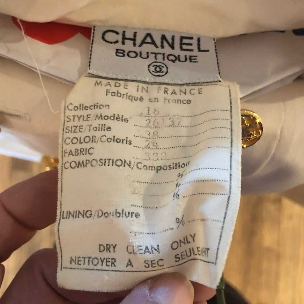 Chanel cream silk double breated blouse - image 4