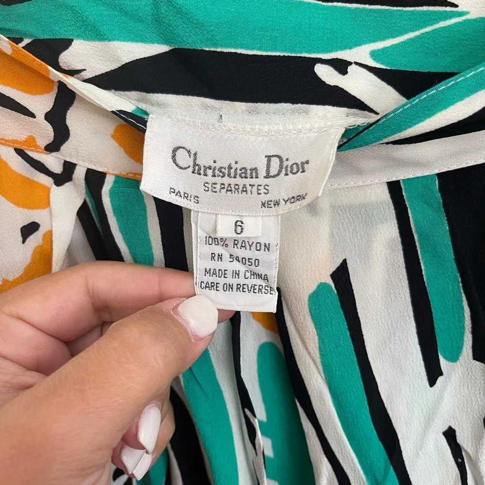 Rare Vintage Christian Dior Silk two Piece Outfit - image 3