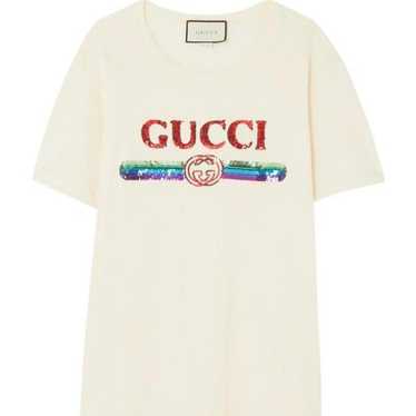 Gucci Sequin Logo Tshirt - image 1