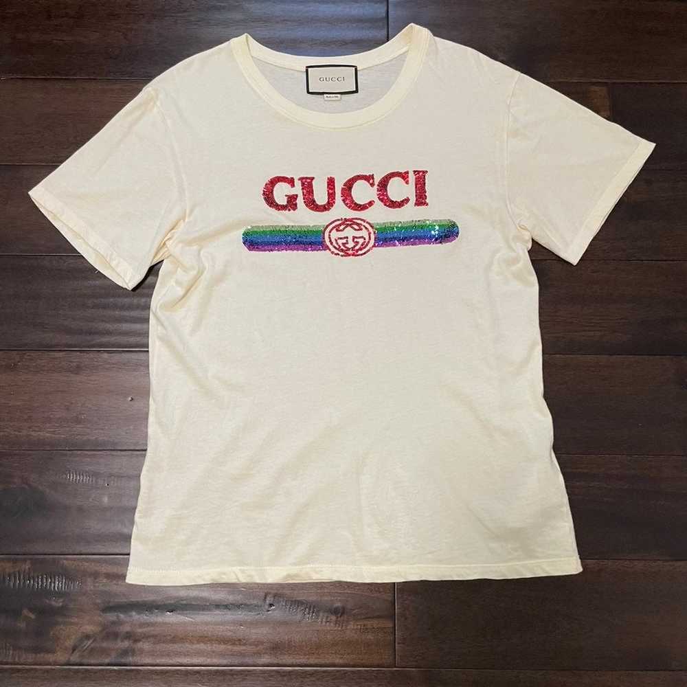 Gucci Sequin Logo Tshirt - image 2
