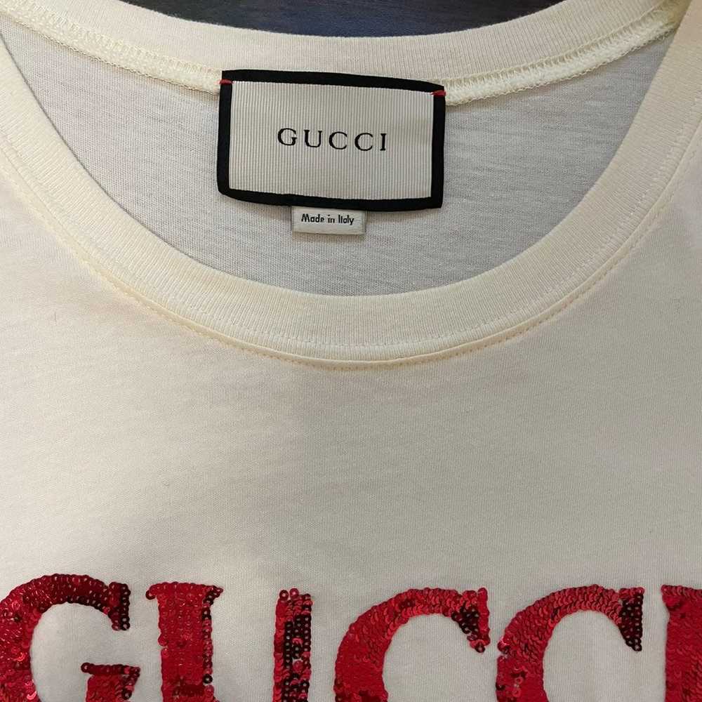 Gucci Sequin Logo Tshirt - image 3