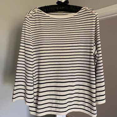 Authentic Chanel Classic Blouse Striped - image 1