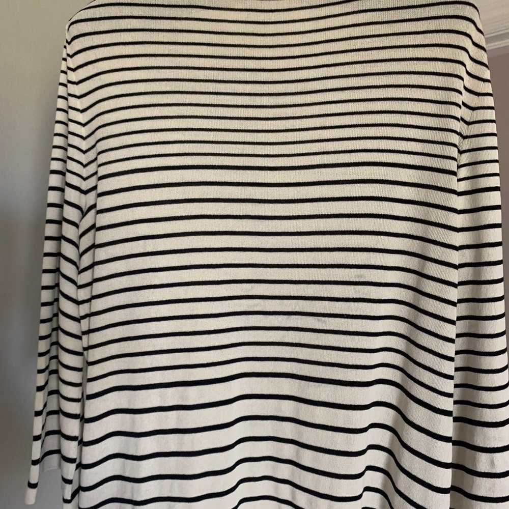Authentic Chanel Classic Blouse Striped - image 2