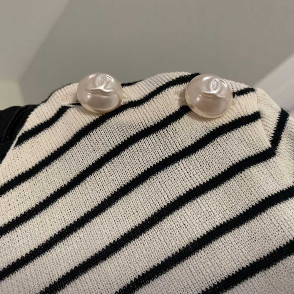 Authentic Chanel Classic Blouse Striped - image 4