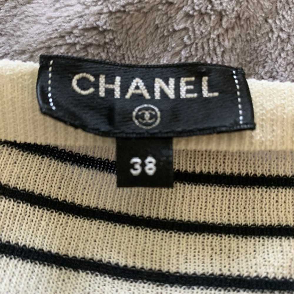 Authentic Chanel Classic Blouse Striped - image 5