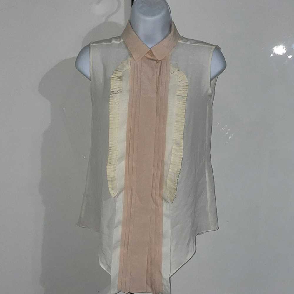 Gorgeous vintage Chloe silk sleeveless pink and c… - image 1