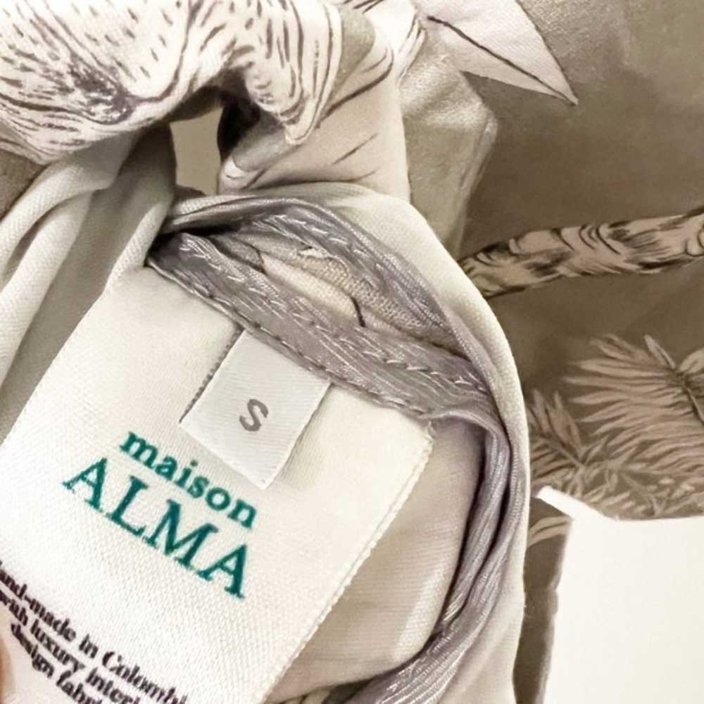 Maison Alma Exclusive Tie-Detail Printed Grey/Gre… - image 8