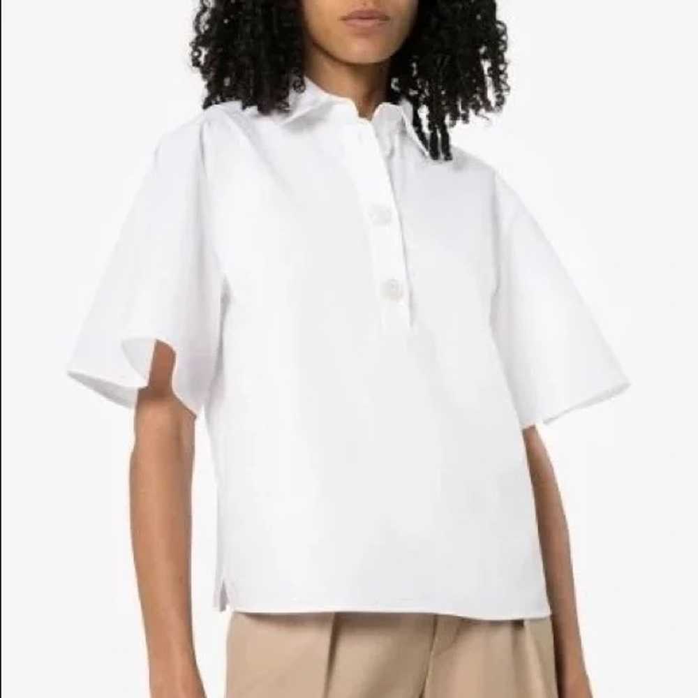 CAROLINA HERRERA SS20 Short Sleeve Cotton Polo Bl… - image 3