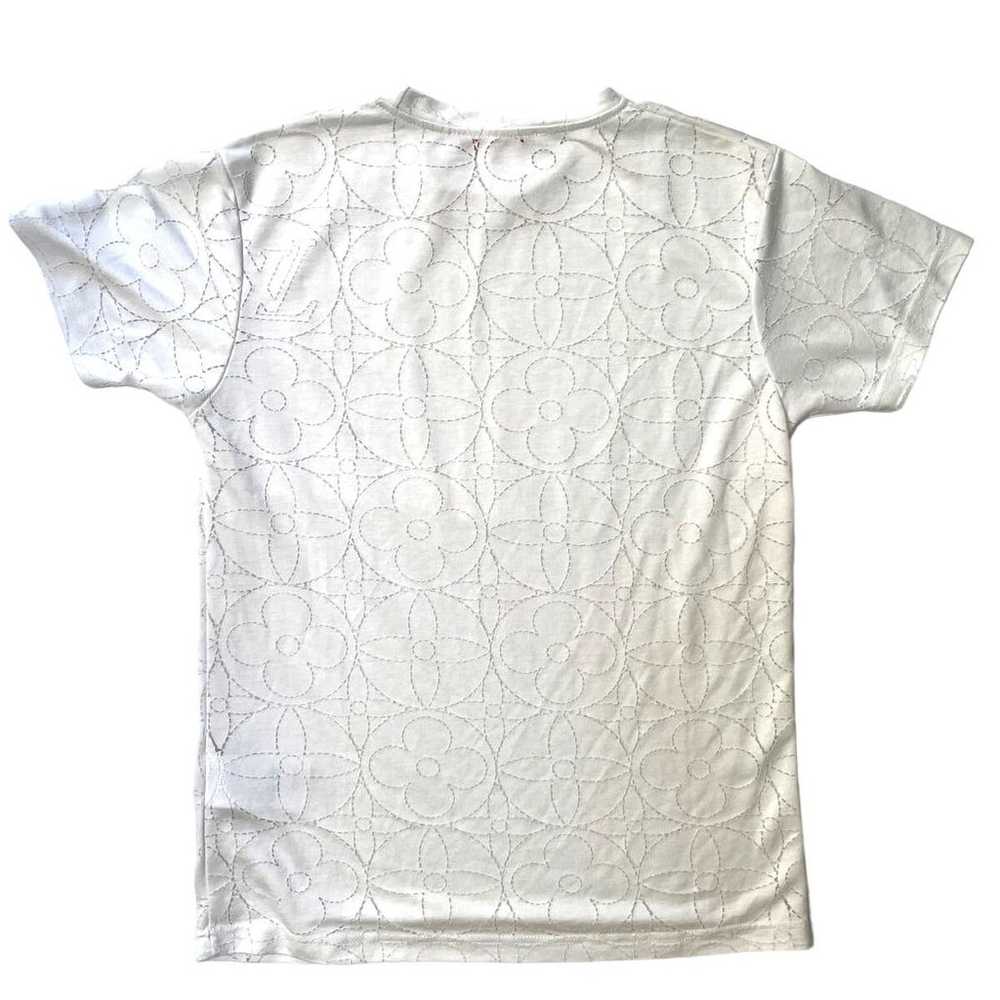Louis Vuitton White Monogram Cotton Tee Shirt- Me… - image 2
