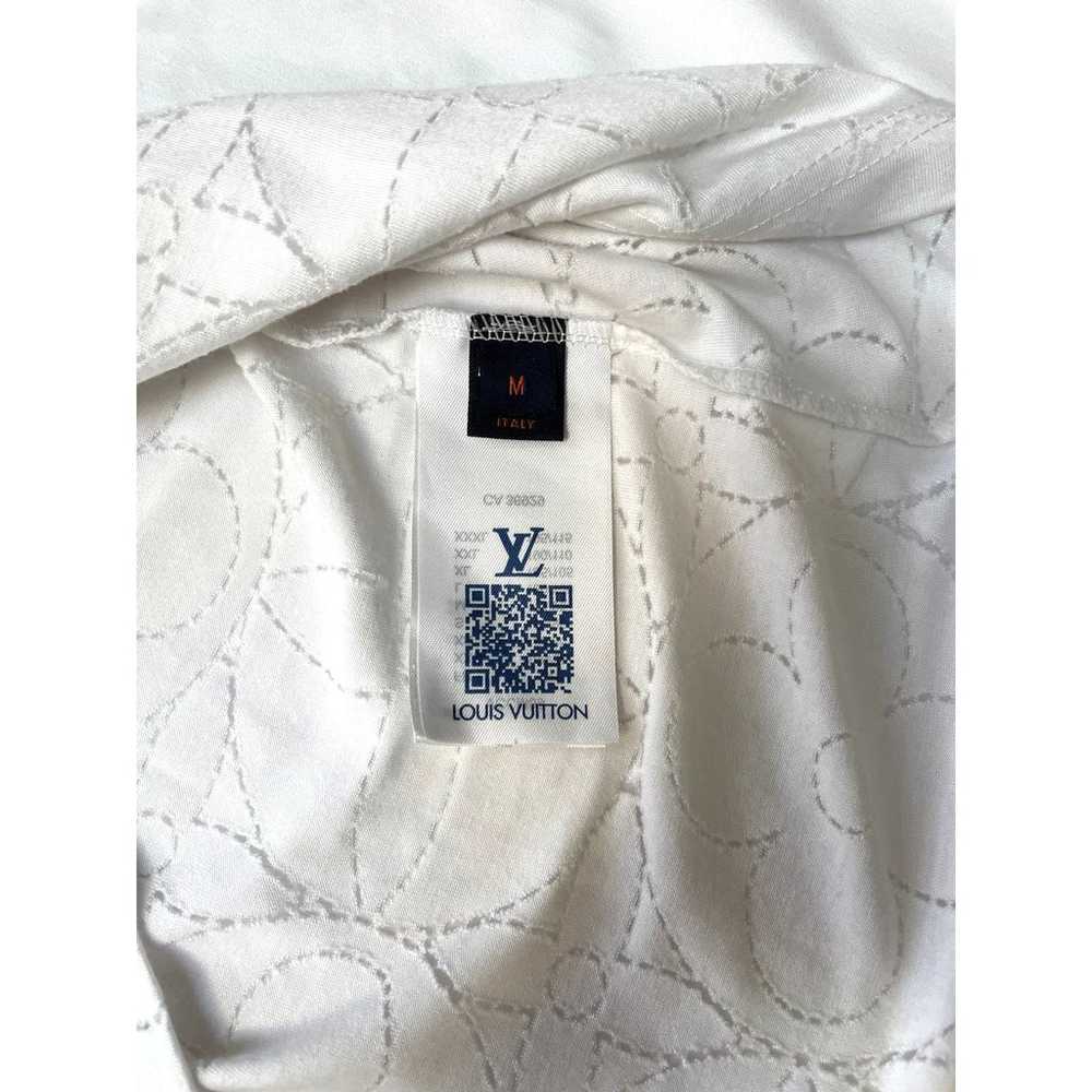 Louis Vuitton White Monogram Cotton Tee Shirt- Me… - image 3