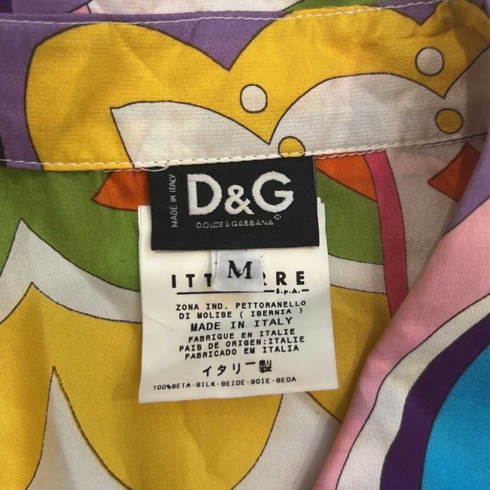D&G Dolce & Gabbana Silk Blouse w Tie Detail - image 5