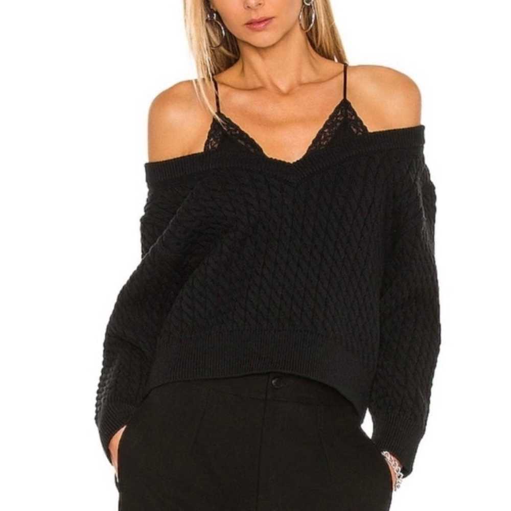 Worn once Alexander Wang T Cable knit cami black … - image 2