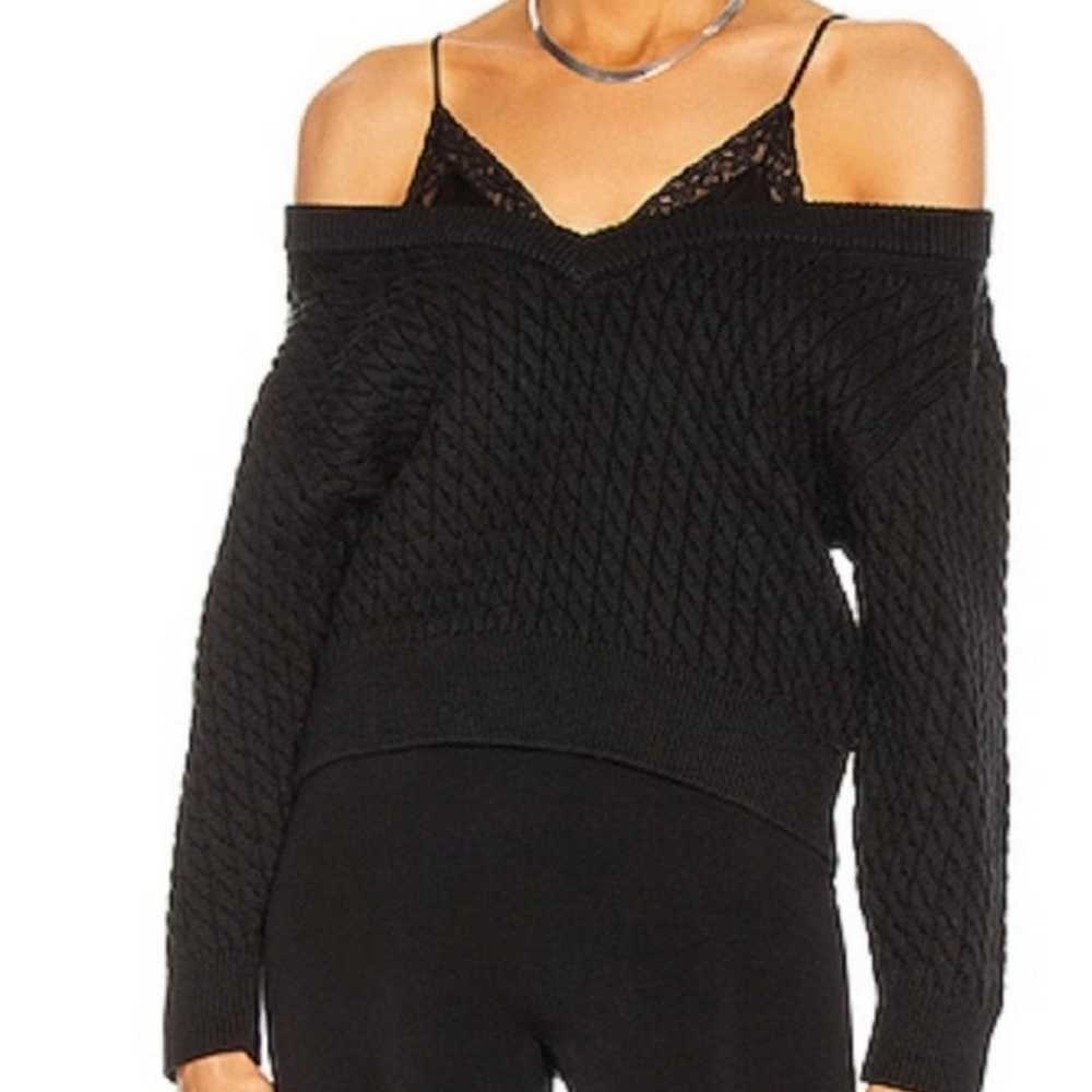 Worn once Alexander Wang T Cable knit cami black … - image 3