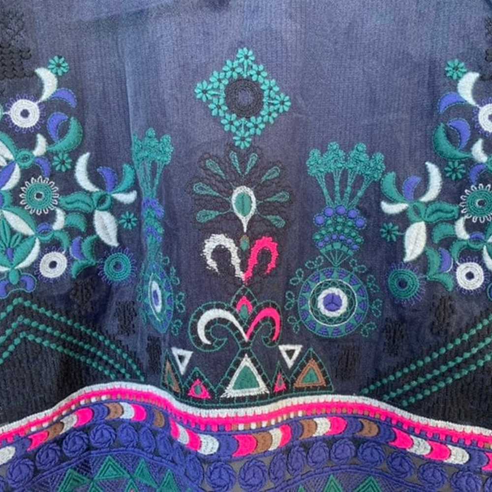 Rare SACAI Resort 2017 Blue Tribal Lace Sweater T… - image 7