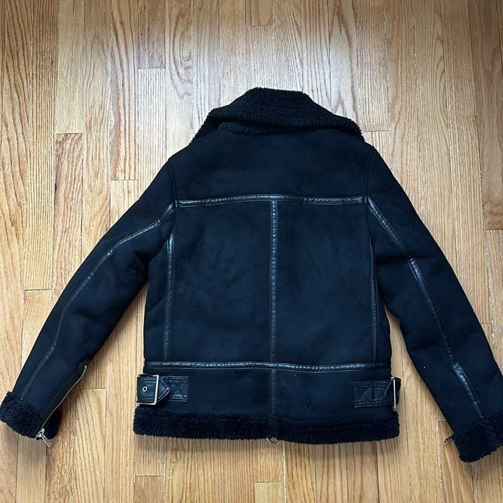 PHILOSOPHY black Sherpa Moto jacket - image 5