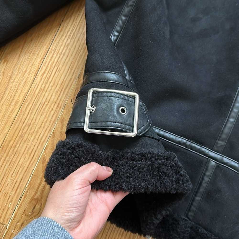 PHILOSOPHY black Sherpa Moto jacket - image 6