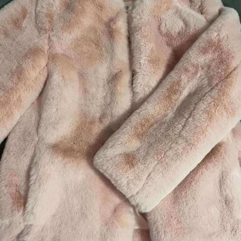 GAP Pink Faux Fur Jacket XS - image 5