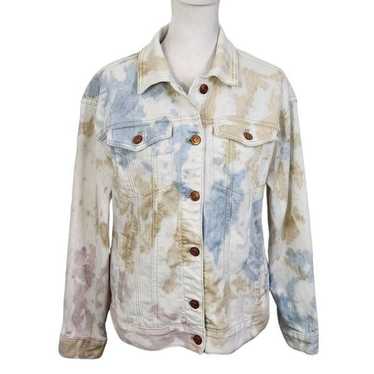 Pilcro Tie-Dye Denim Jacket XS Anthro Jean Jacket - image 1