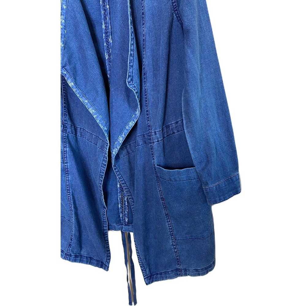 ANTHROPOLOGIE HEI HEI LONG DENIM PARKA LINEN BLEN… - image 3