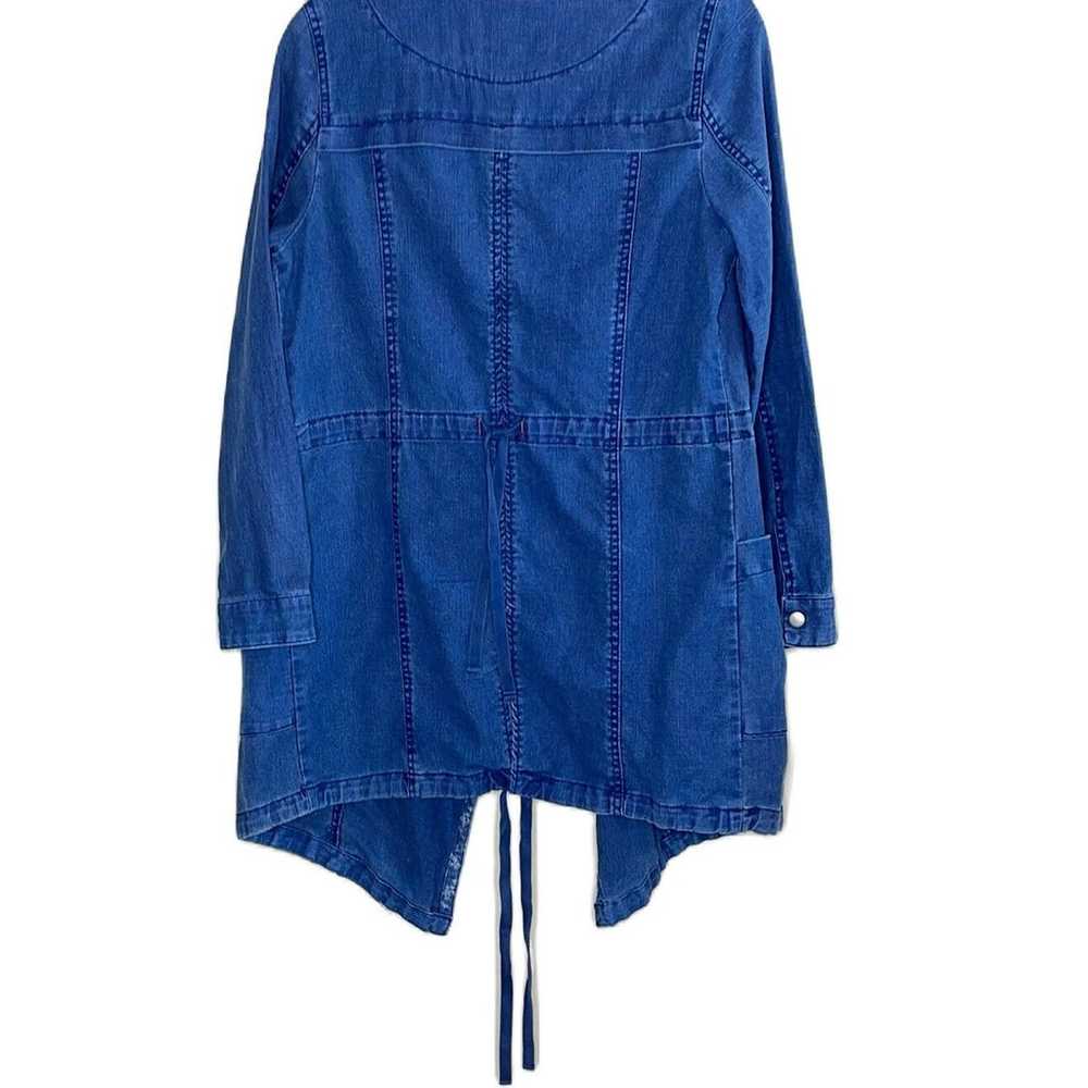 ANTHROPOLOGIE HEI HEI LONG DENIM PARKA LINEN BLEN… - image 5