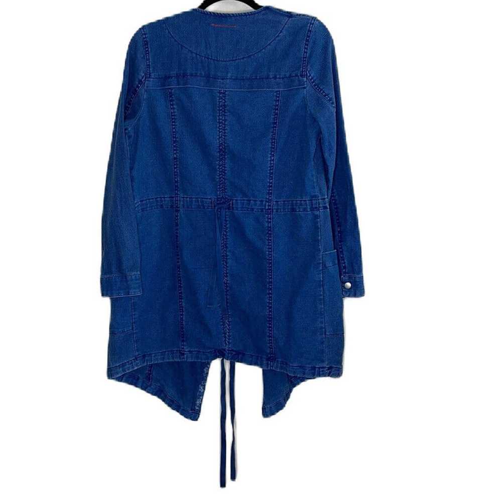 ANTHROPOLOGIE HEI HEI LONG DENIM PARKA LINEN BLEN… - image 6