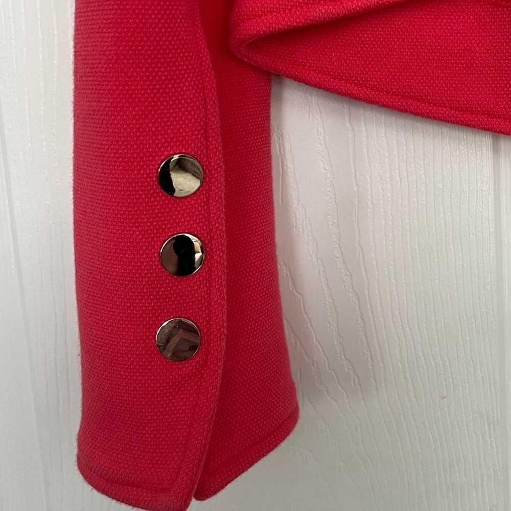 {Etcetera} Moto Blazer Knit Jacket in Coral - Wom… - image 9