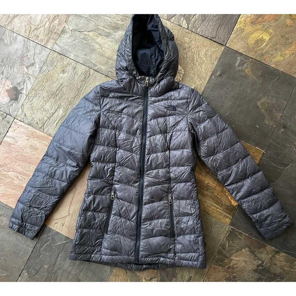 The Northface Coat Down 550 Sz XS Jacket Blue Gre… - image 1