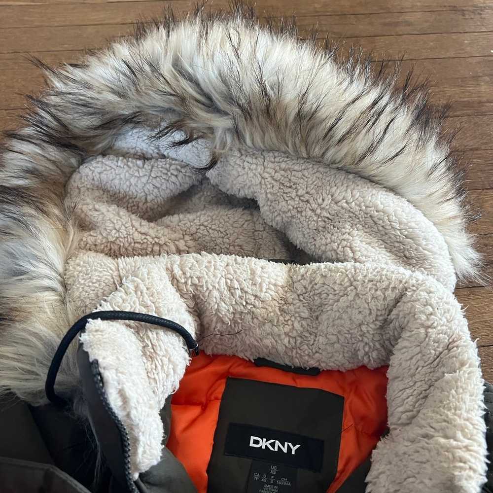 DKNY Winter Puffer Jacket XS -Olive - image 3