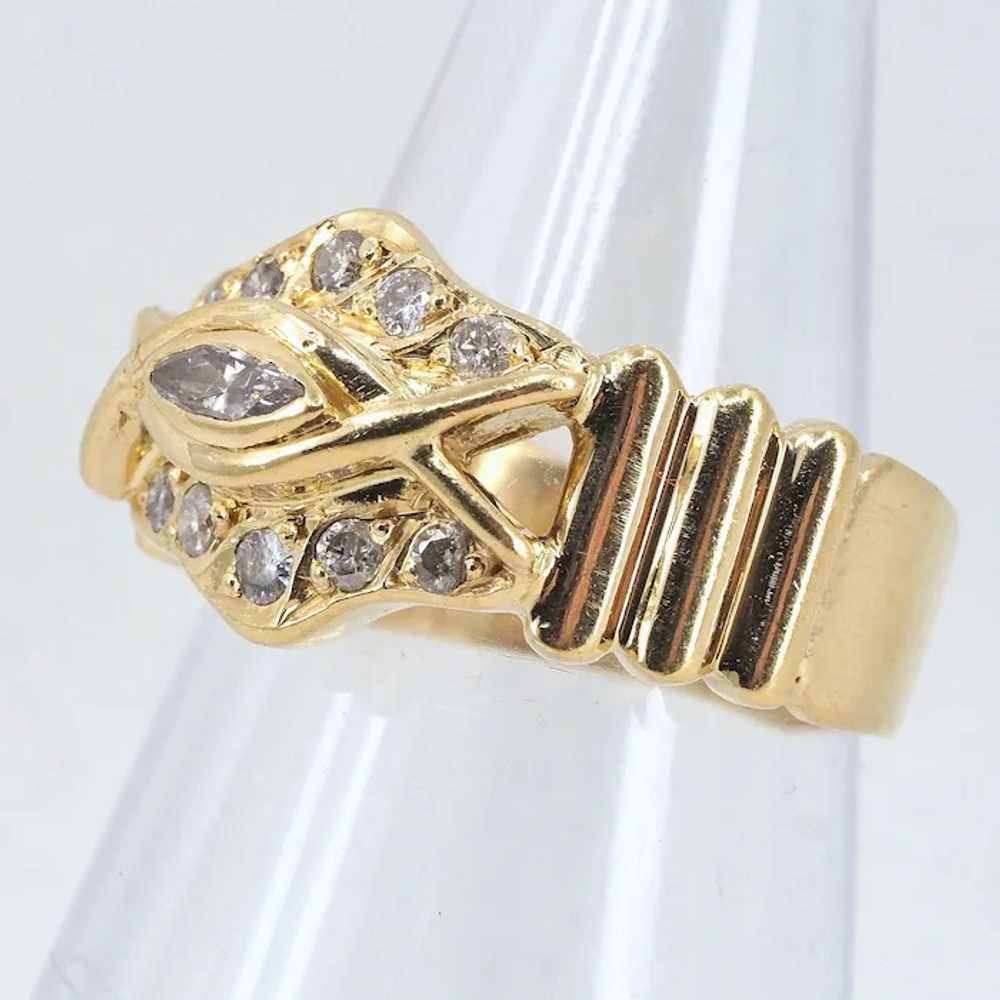 20% REDUCED! Massive 18K solid gold ring with nat… - image 5