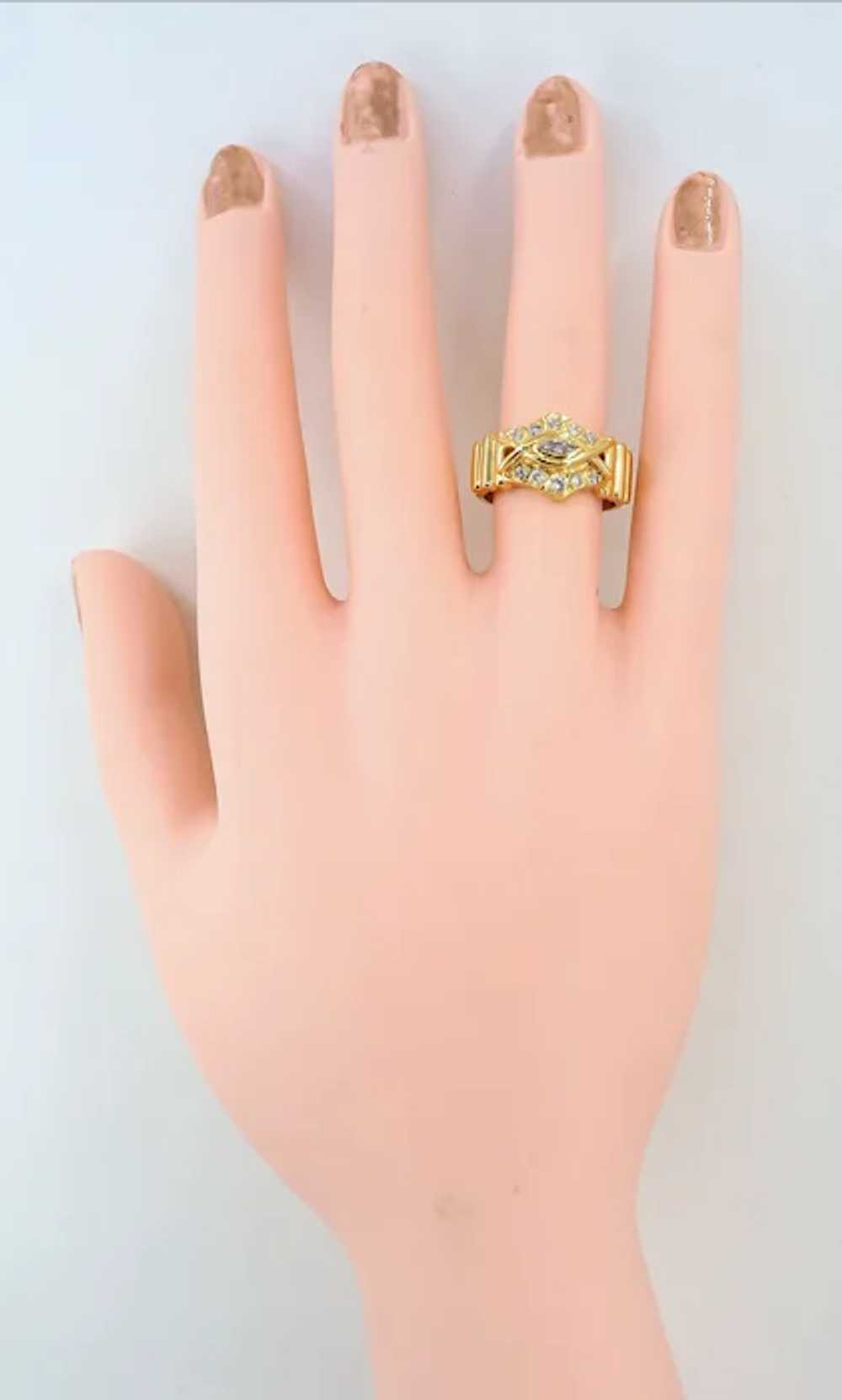 20% REDUCED! Massive 18K solid gold ring with nat… - image 6