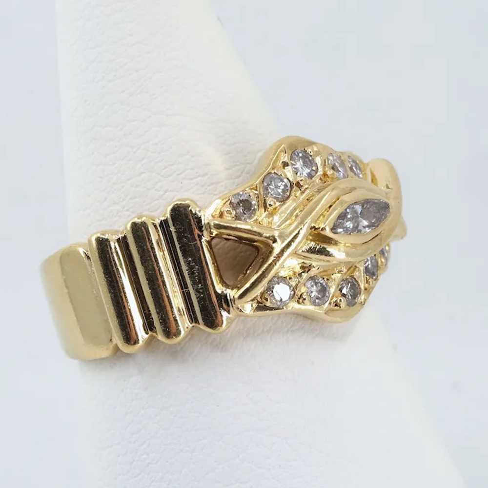 20% REDUCED! Massive 18K solid gold ring with nat… - image 9