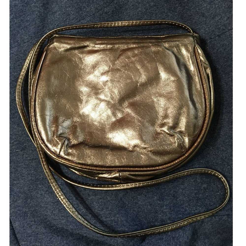 NWOT Vintage Samir Handbag Leather Gold, Bronze M… - image 2