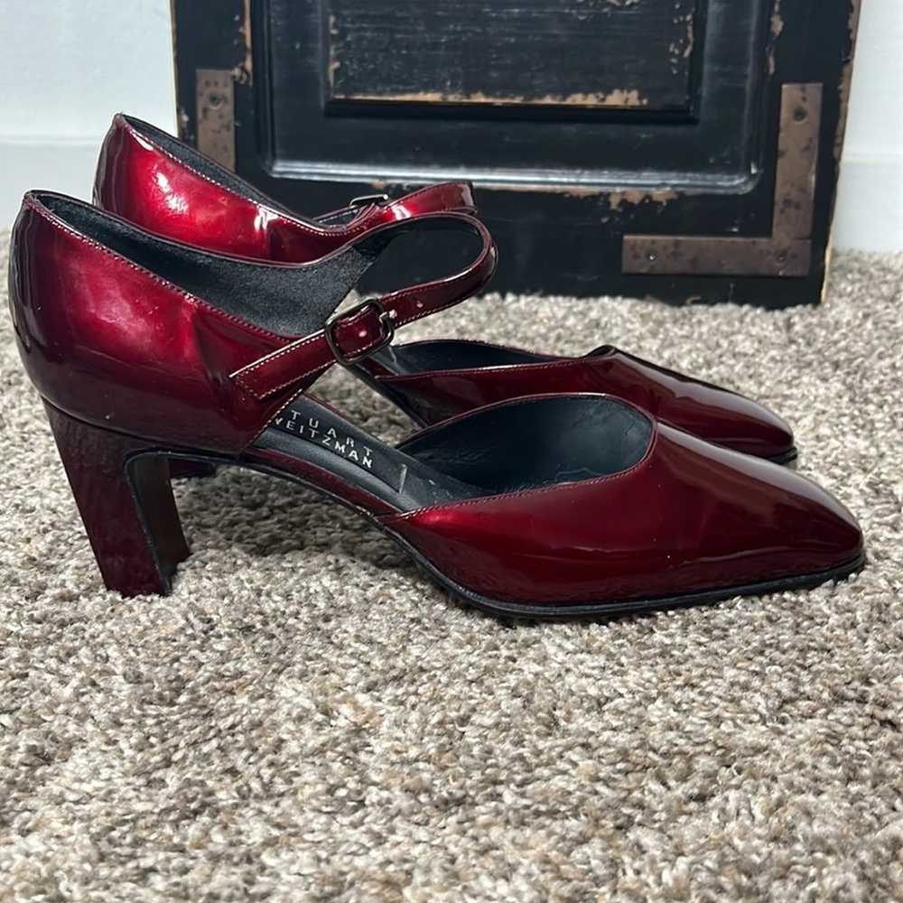 STUART WEITZMAN RED Mary Jane Sz 8.5 B - image 3