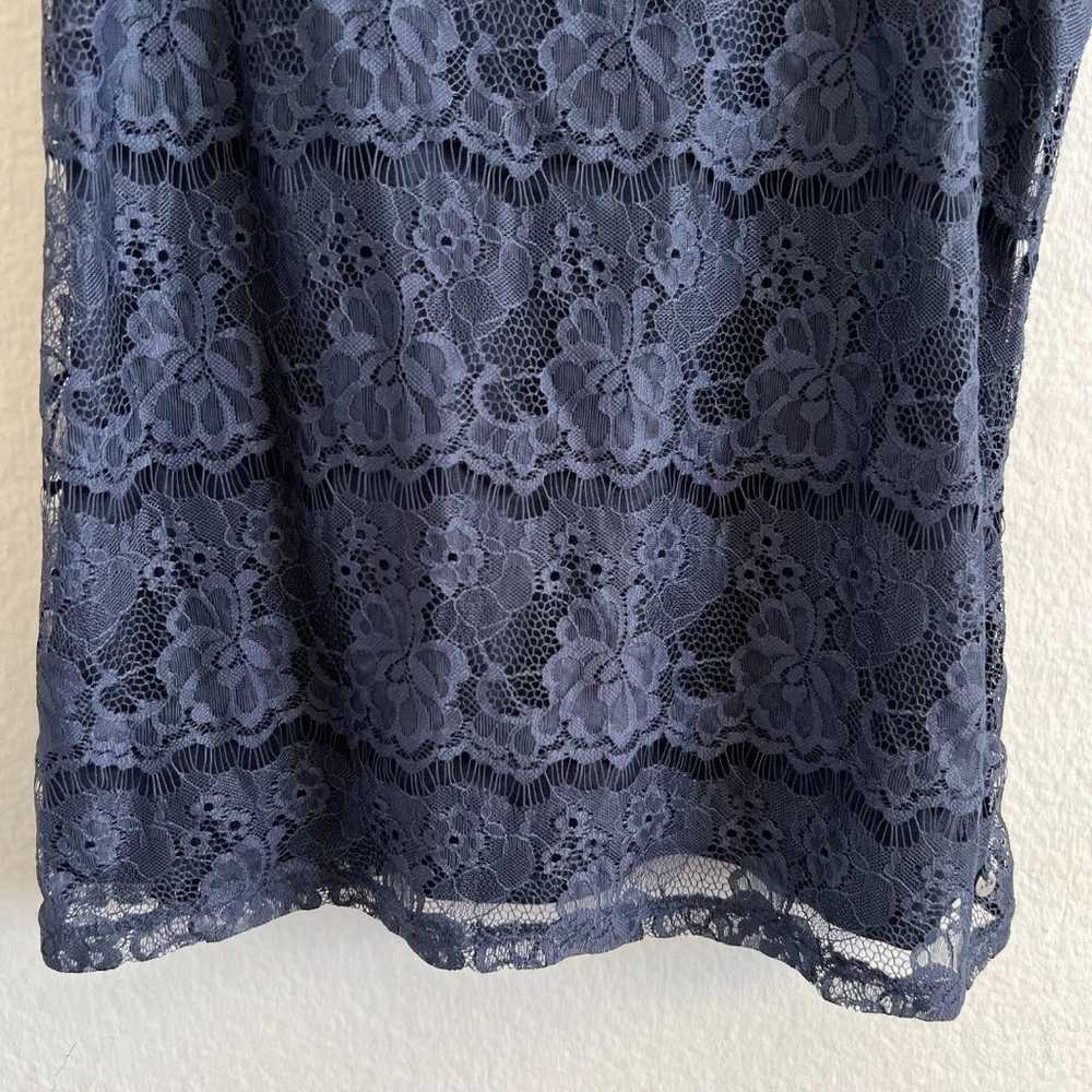 ABERCROMBIE & Fitch Vintage Y2K Navy Blue Lace Ta… - image 4