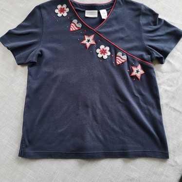 Alfred Dunner Vintage Americana Top - Size M - image 1