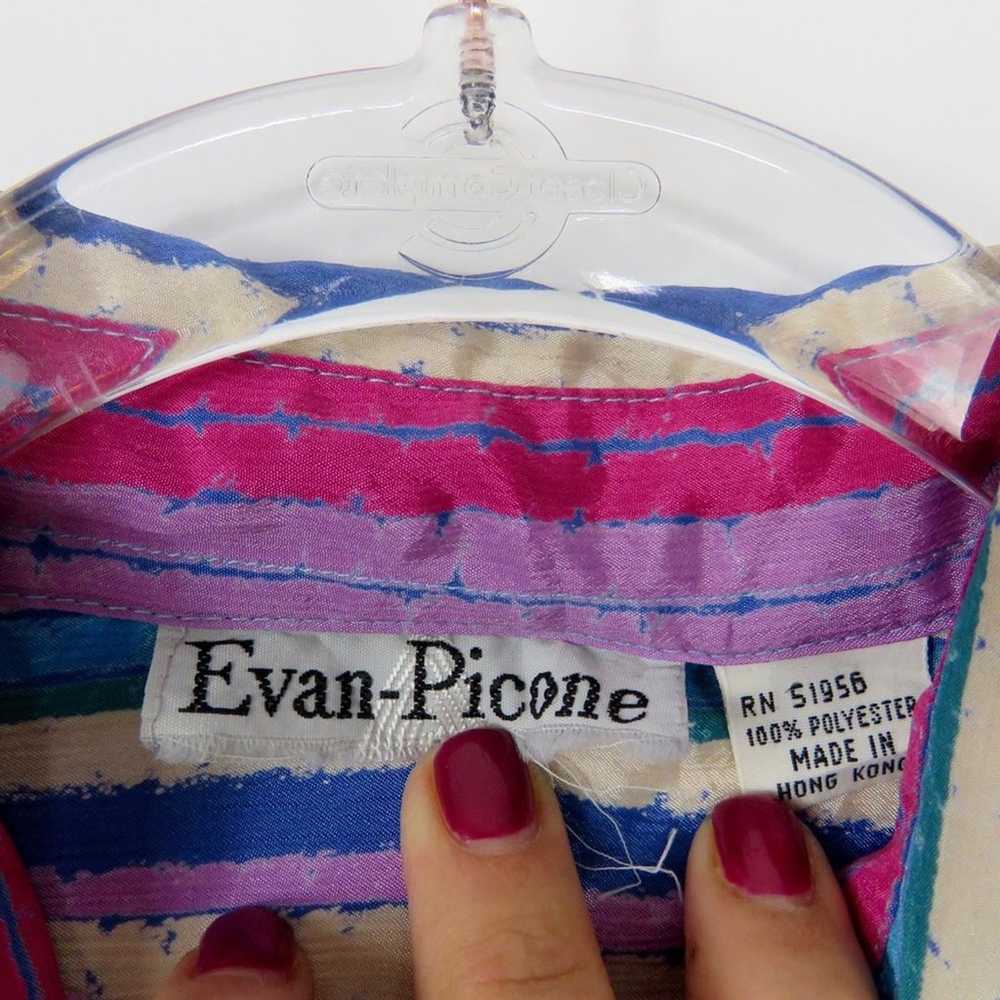 Vintage 1980s Evan Picone Pink & Purple Candy Str… - image 8