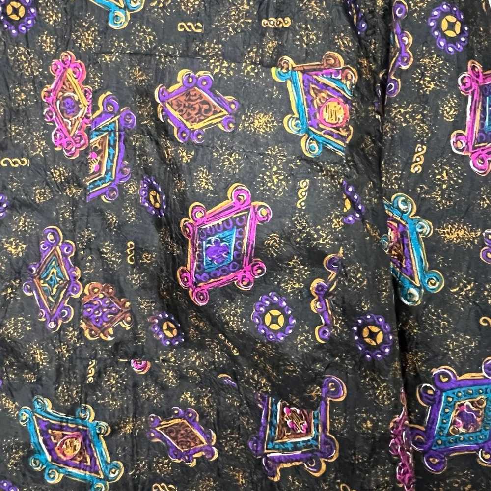 Vintage 80s 90’s Shapely All Over Print Shirt Wom… - image 2