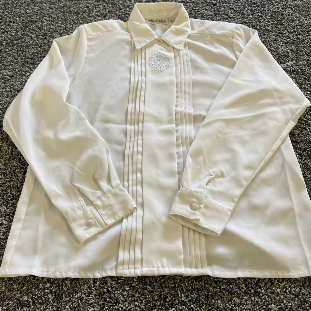 Vintage  Yves St. Clair Button Up Blouse (12) - image 9