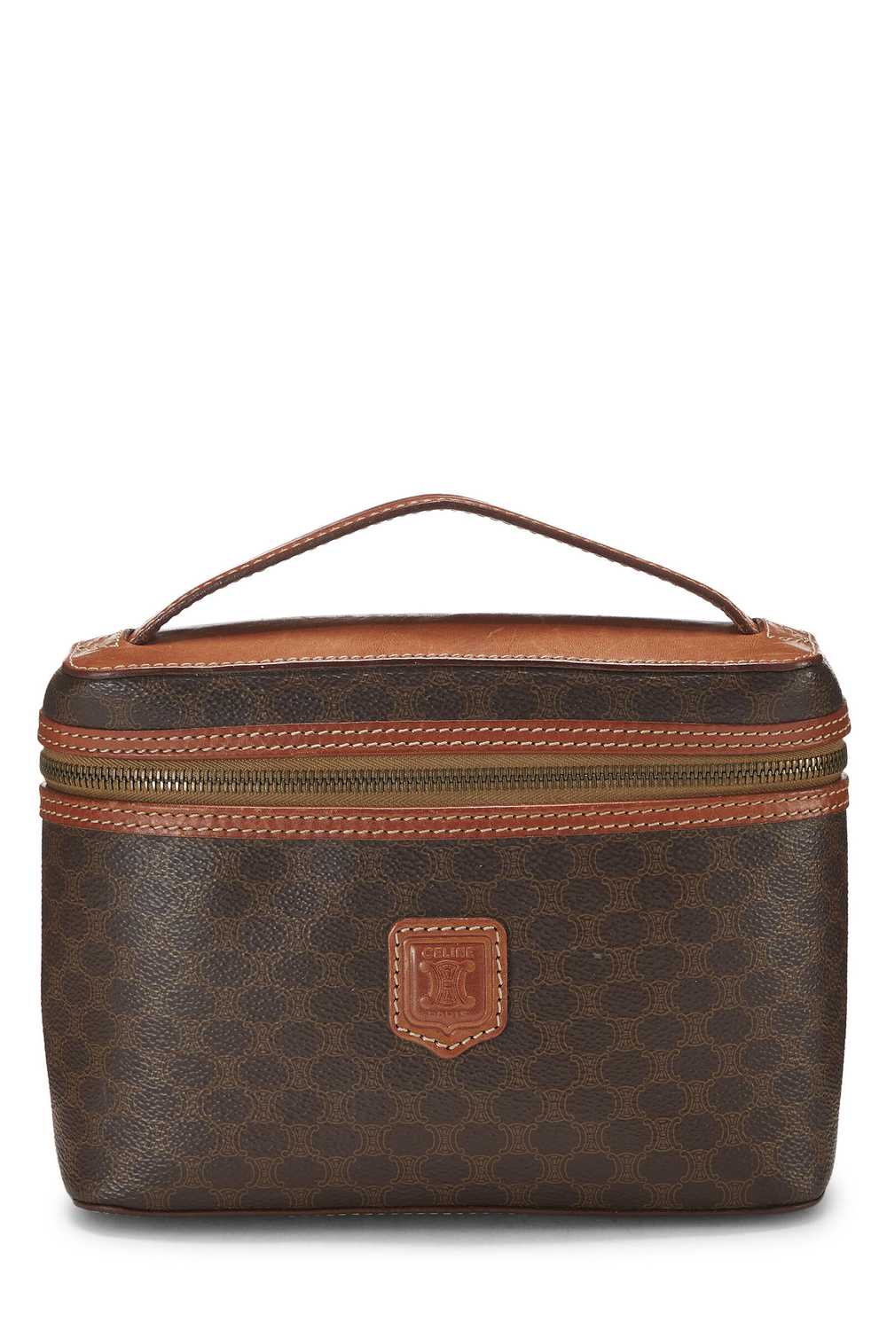 Brown Coated Canvas Macadam Toiletry Bag - image 1