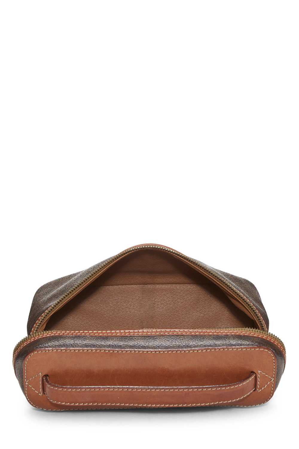 Brown Coated Canvas Macadam Toiletry Bag - image 6