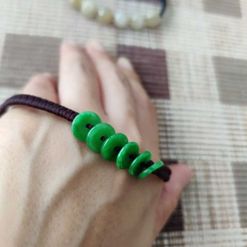 New Natural High Quality Green Jade Adjustable Br… - image 6