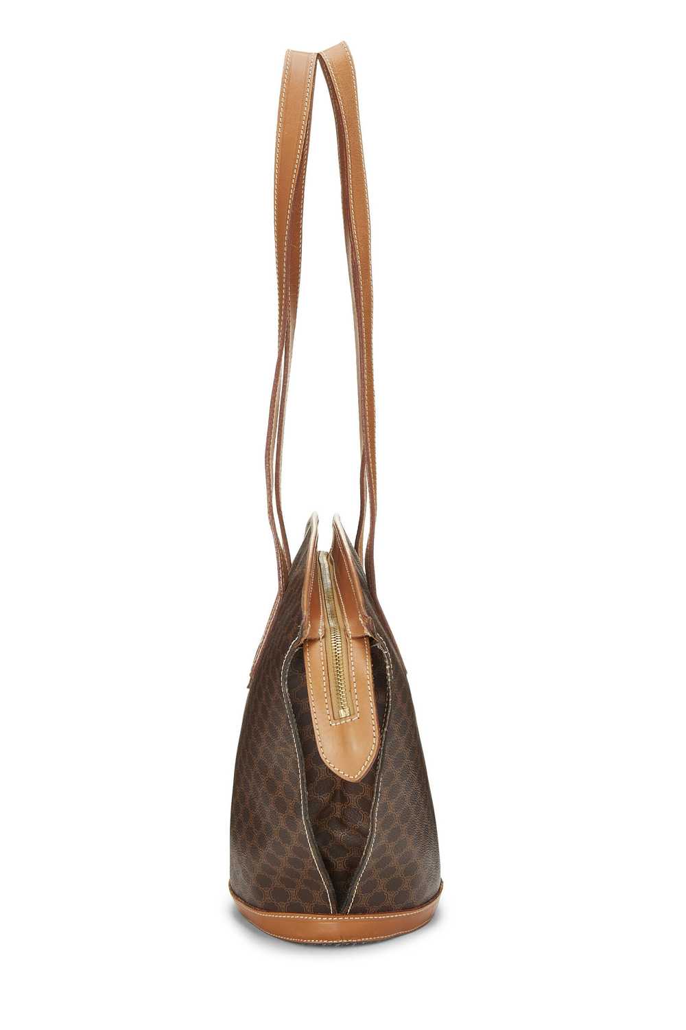 Brown Coated Canvas Macadam Tote - image 3